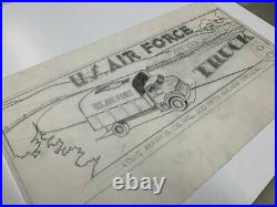 Marx AIR FORCE SUPPLY & EQUIP. TRUCK Rare Box Art Work from 1957 ONE OF A KIND