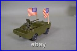 Marx AMPHIBIOUS DUCK with RARE GUN and FLAGS 1950's