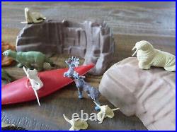 Marx Alaska and Arctic playset, animals, people