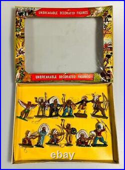 Marx American Indian Figures Box of 12 Factory Painted Crescent Lone Star copy