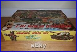 Marx Armored Attack Set playset battery operated extremely rare army tanks