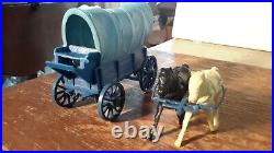 Marx BLUE WAGON withdark blue top Fort Apache Wagon Train Custer Western