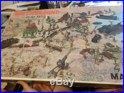 Marx BOXED Battleground Set No. 4756 Playset WWII