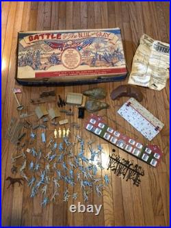 Marx Battle Of The Blue And Gray 1962 Civil War Playset Near Complete Set 4658