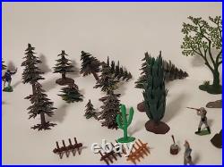 Marx Battle of Blue & Gray Civil War Playset Figures Lot Horses Vintage 1960's