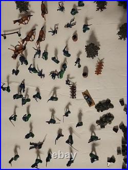 Marx Battle of Blue & Gray Civil War Playset Figures Lot Horses Vintage 1960's