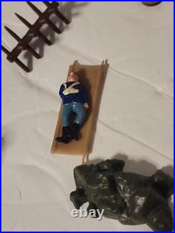 Marx Battle of Blue & Gray Civil War Playset Figures Lot Horses Vintage 1960's