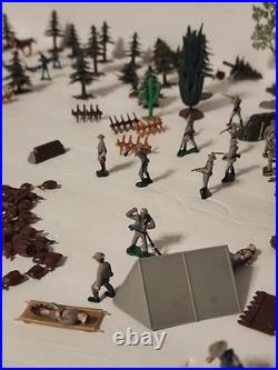 Marx Battle of Blue & Gray Civil War Playset Figures Lot Horses Vintage 1960's