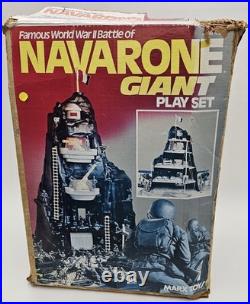 Marx Battle of Navarone Giant Playset WWII WW2 28 Figures withBox 1960s Incomplete