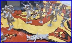 Marx Battle of Navarone Giant Playset WWII WW2 28 Figures withBox 1960s Incomplete