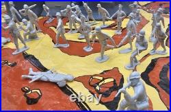 Marx Battle of Navarone Giant Playset WWII WW2 28 Figures withBox 1960s Incomplete