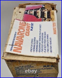 Marx Battle of Navarone Giant Playset WWII WW2 28 Figures withBox 1960s Incomplete