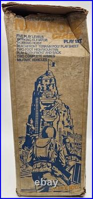 Marx Battle of Navarone Giant Playset WWII WW2 28 Figures withBox 1960s Incomplete