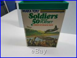 Marx Battleground 2255 Soldiers 50 Pc Storage Box Playset Mint Unused Wow