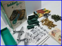 Marx Battleground 2255 Soldiers 50 Pc Storage Box Playset Mint Unused Wow