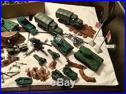 Marx Battleground 4756 Playset With Box 170 figures 15 + vehicles