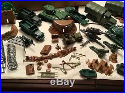 Marx Battleground 4756 Playset With Box 170 figures 15 + vehicles