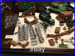 Marx Battleground 4756 Playset With Box 170 figures 15 + vehicles