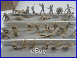 Marx Battleground Desert Fox 4177 Tan Complete 32 Pc U. S. Soldier Set 1967