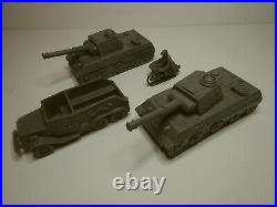 Marx Battleground / Desert Fox Playset Dark Gray Four Piece German Vehicle Set