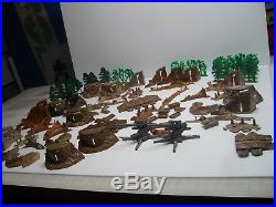 Marx Battleground, Europe, D Day Etc Terrain Pcs Rare Swirls Huge Lot