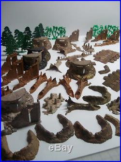 Marx Battleground, Europe, D Day Etc Terrain Pcs Rare Swirls Huge Lot