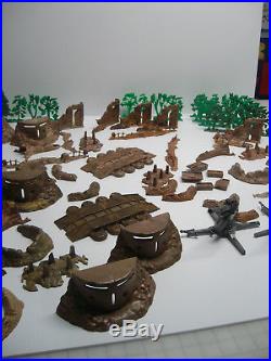 Marx Battleground, Europe, D Day Etc Terrain Pcs Rare Swirls Huge Lot