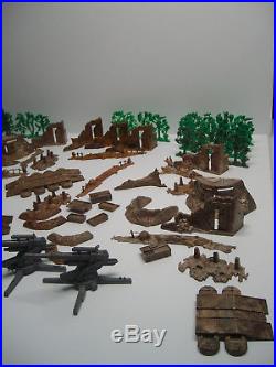 Marx Battleground, Europe, D Day Etc Terrain Pcs Rare Swirls Huge Lot