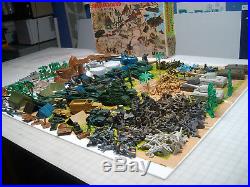 Marx Battleground Huge Lot Of Play Set Pieces In 4756 Box