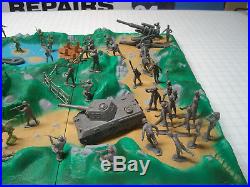 Marx Battleground Iwo Jima Desert Fox Dday Battle Diorama German/americam Marx