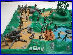 Marx Battleground Iwo Jima Desert Fox Dday Battle Diorama German/americam Marx