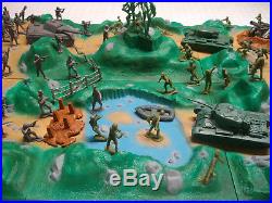 Marx Battleground Iwo Jima Desert Fox Dday Battle Diorama German/americam Marx