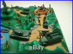 Marx Battleground Iwo Jima Desert Fox Dday Battle Diorama German/americam Marx