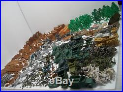 Marx Battleground, Iwo Jima, Desert Fox, Playset Huge Lot Hundreds Of Pcs. Play