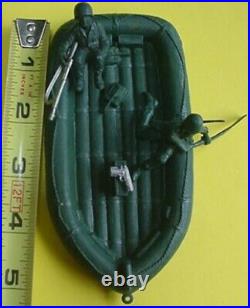 Marx Battleground Large Raft Paddler Sitting Figure Rifle 1960s D-Day Playset