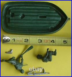 Marx Battleground Large Raft Paddler Sitting Figure Rifle 1960s D-Day Playset