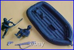 Marx Battleground Large Raft Paddler Sitting Figure Rifle 1960s D-Day Playset