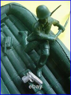 Marx Battleground Large Raft Paddler Sitting Figure Rifle 1960s D-Day Playset