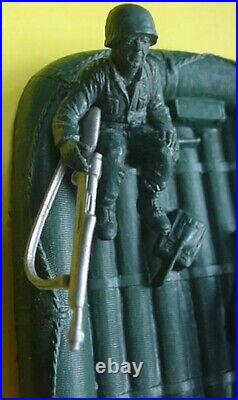 Marx Battleground Large Raft Paddler Sitting Figure Rifle 1960s D-Day Playset