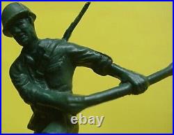 Marx Battleground Large Raft Paddler Sitting Figure Rifle 1960s D-Day Playset