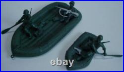 Marx Battleground Large Small Raft Oarsmen Soldier Gun Rifle 1960s Playset