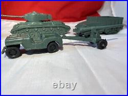 Marx Battleground Military Vehicles Tank ½ Track Landing Craft Jeep Cannon Boat