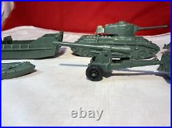 Marx Battleground Military Vehicles Tank ½ Track Landing Craft Jeep Cannon Boat