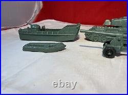 Marx Battleground Military Vehicles Tank ½ Track Landing Craft Jeep Cannon Boat