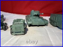 Marx Battleground Military Vehicles Tank ½ Track Landing Craft Jeep Cannon Boat