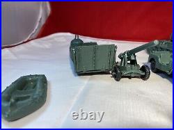 Marx Battleground Military Vehicles Tank ½ Track Landing Craft Jeep Cannon Boat