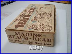 Marx Battleground, Playset Marine Beach-head 2000 4734 In Box