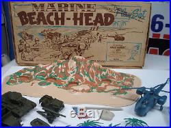 Marx Battleground, Playset Marine Beach-head 2000 4734 In Box