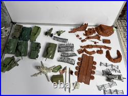 Marx Battleground Playset WWII American & German Soldiers & OTHER BRANDS DIRTY