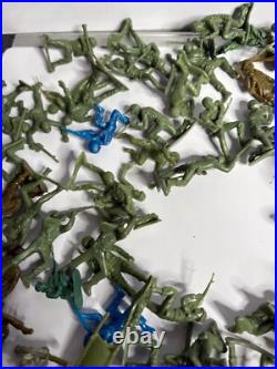 Marx Battleground Playset WWII American & German Soldiers & OTHER BRANDS DIRTY